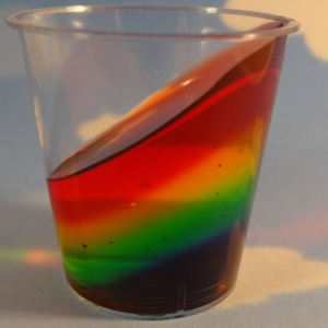 Tilted Rainbow Jello